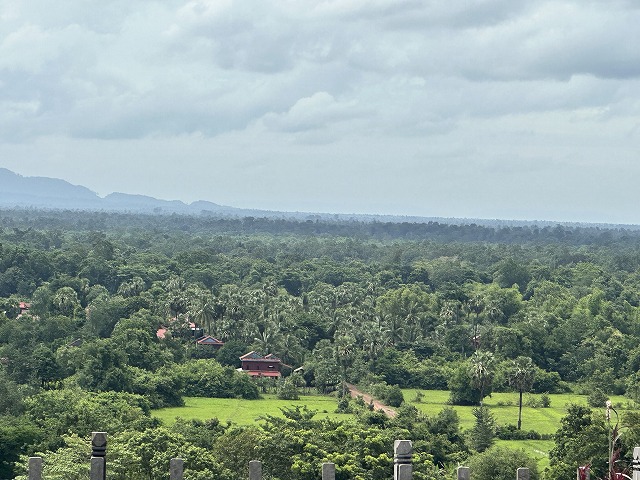 Cambodian plains from the top of the pyramid temple